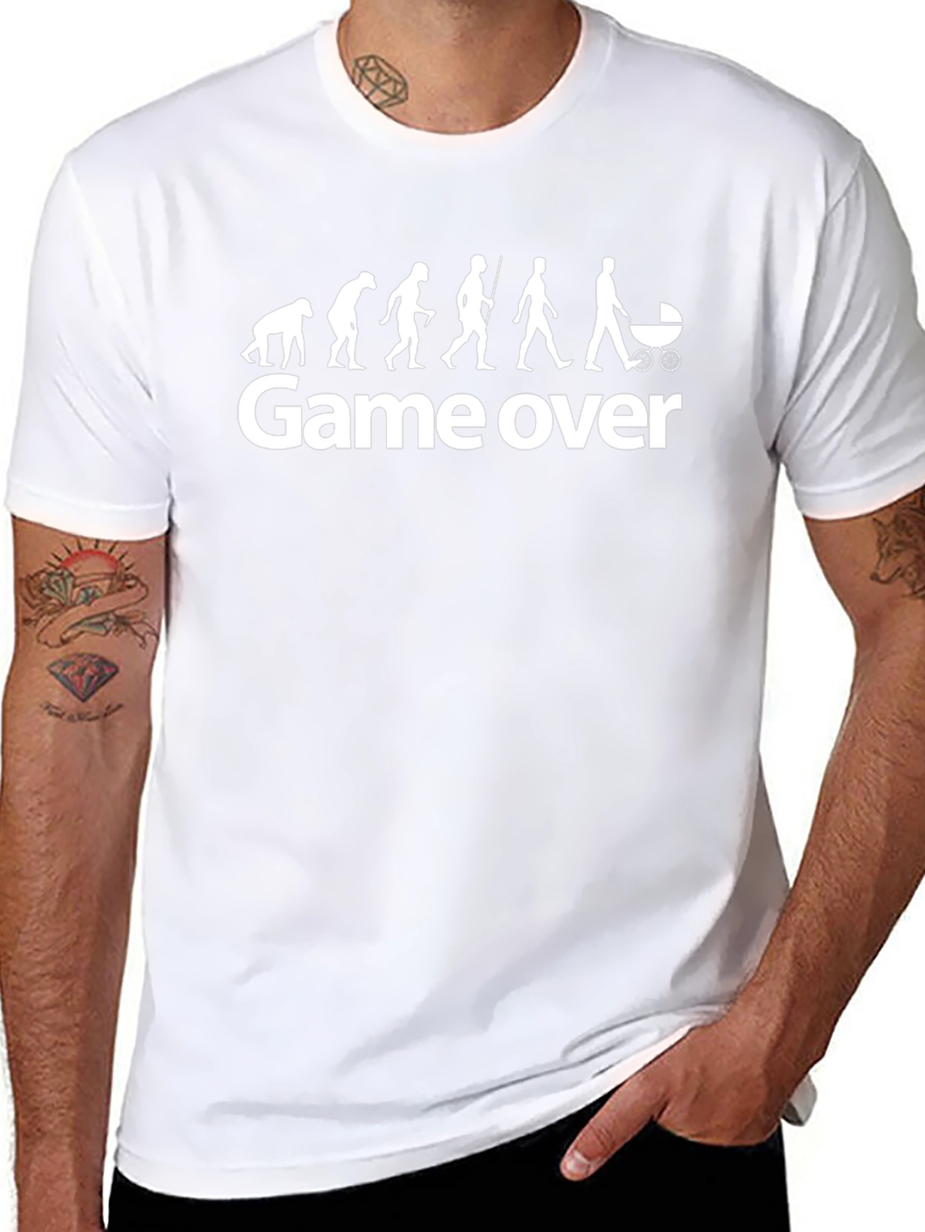 Game Over Evolution Funny Graphic T-Shirt