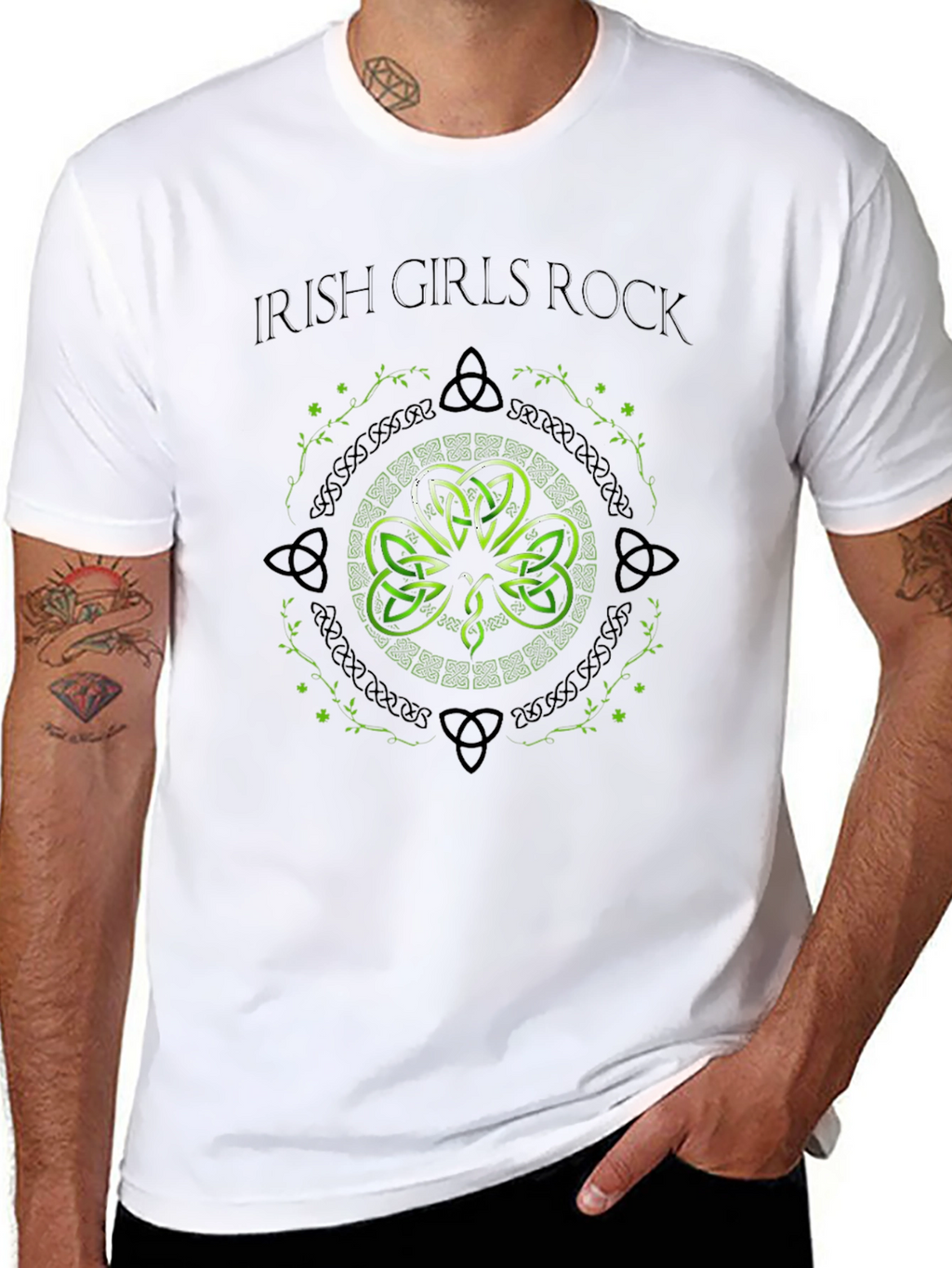 Irish Girls Rock T-Shirt - Shamrock Graphic Tee