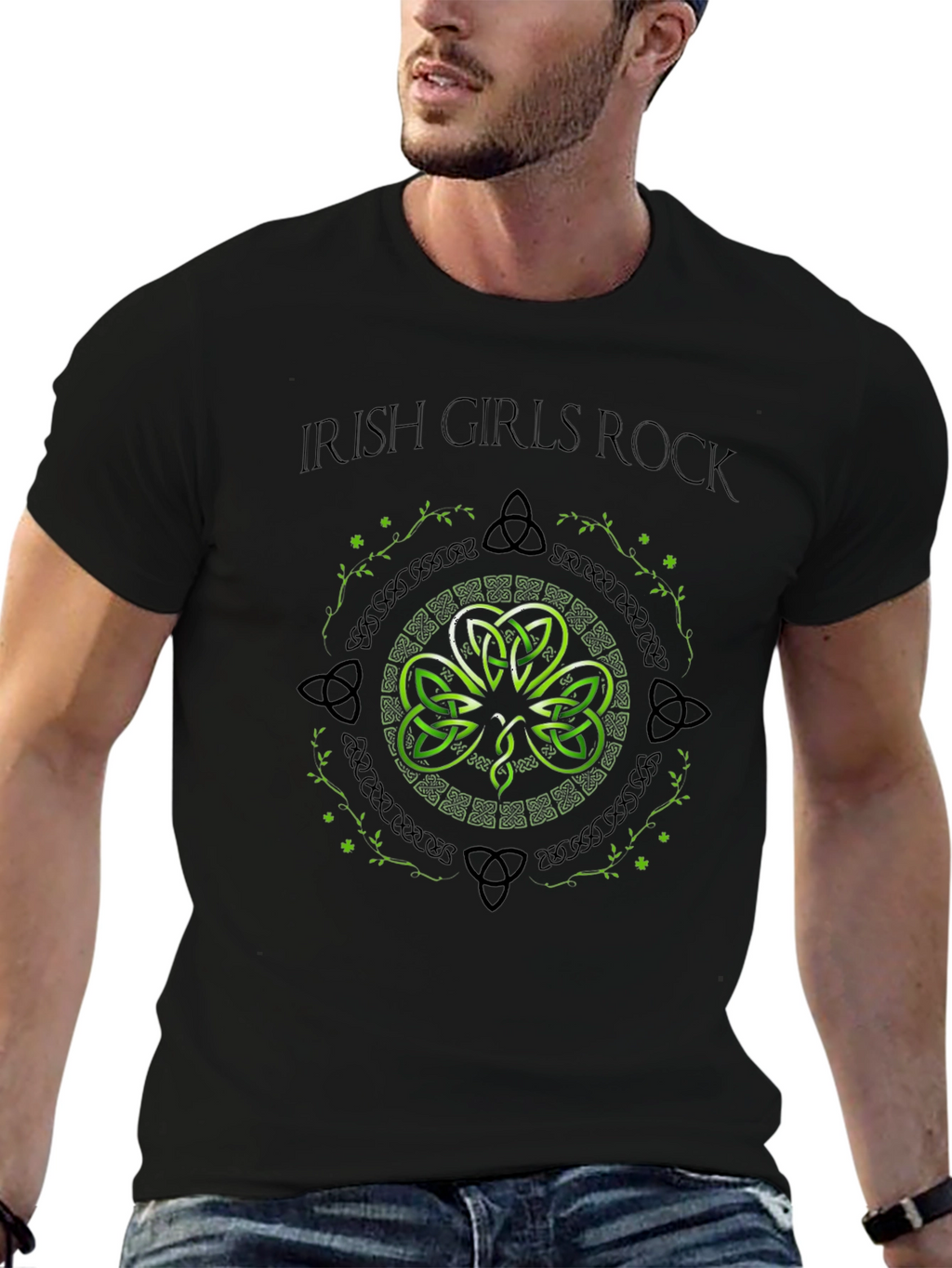 Irish Girls Rock T-Shirt - Shamrock Graphic Tee