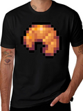 Pixel Art Shrimp T-Shirt - Black Graphic Tee