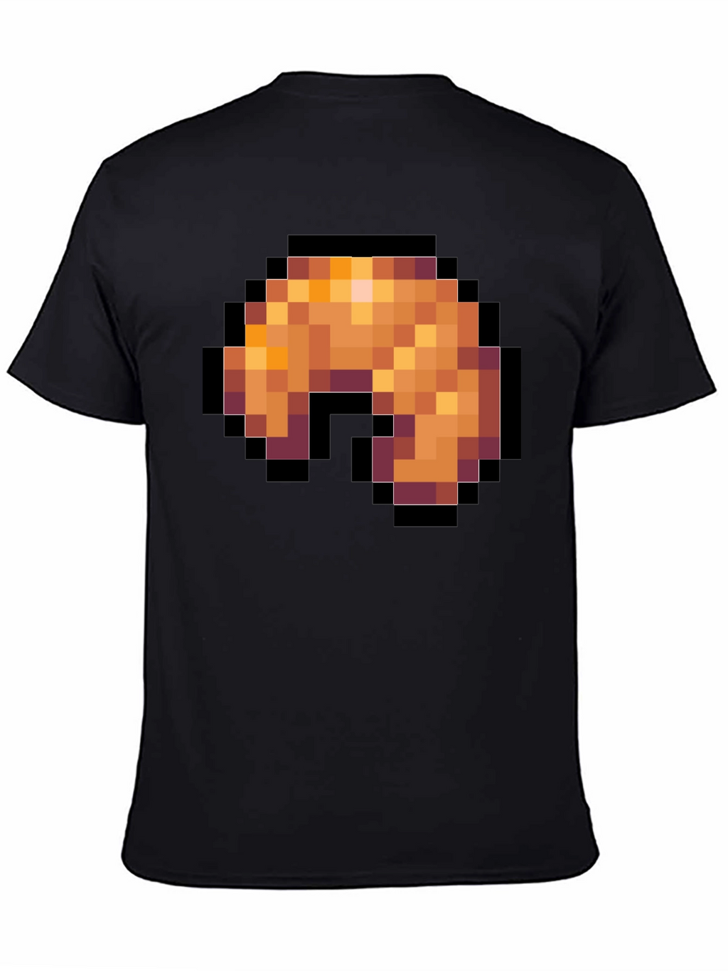 Pixel Art Shrimp T-Shirt - Black Graphic Tee