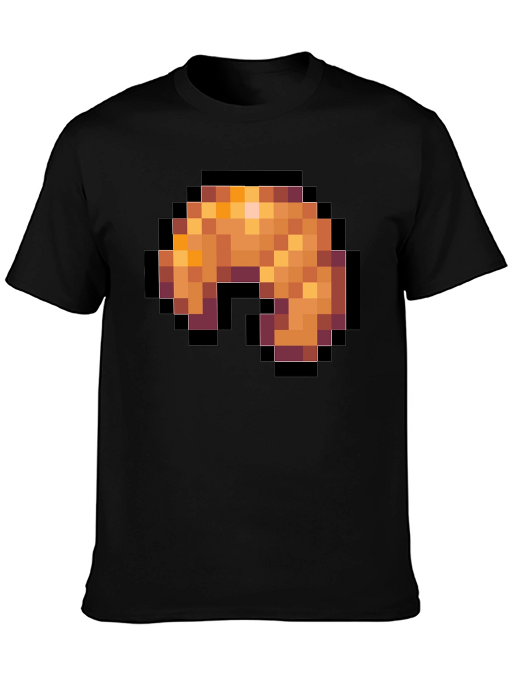 Pixel Art Shrimp T-Shirt - Black Graphic Tee