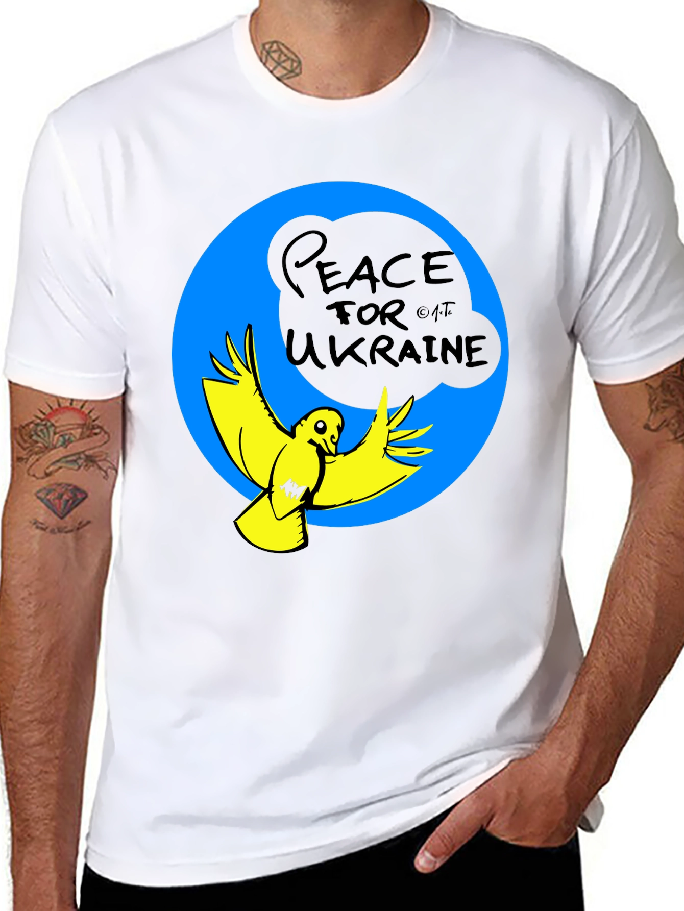 Peace for Ukraine T-Shirt - Dove Graphic Tee
