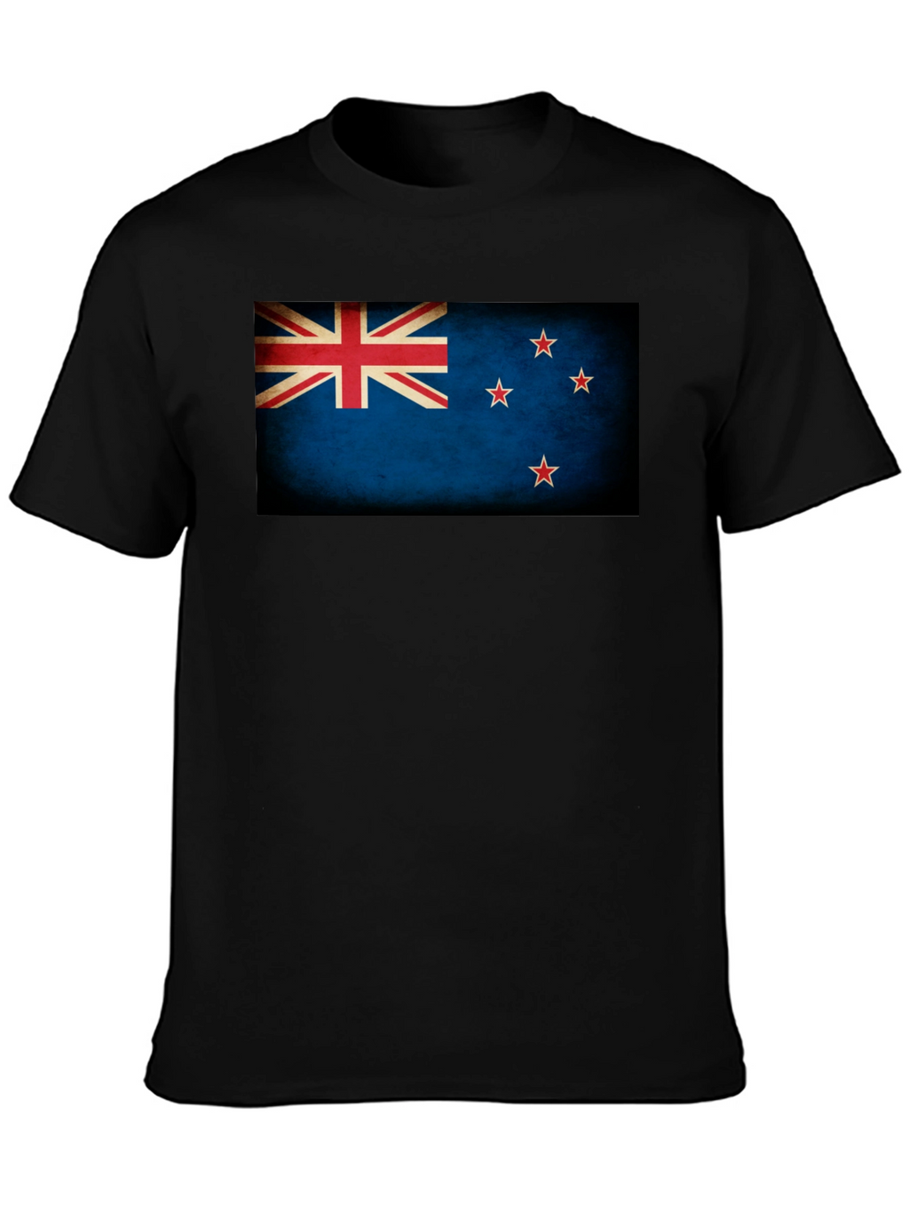 New Zealand Flag Graphic Black T-Shirt