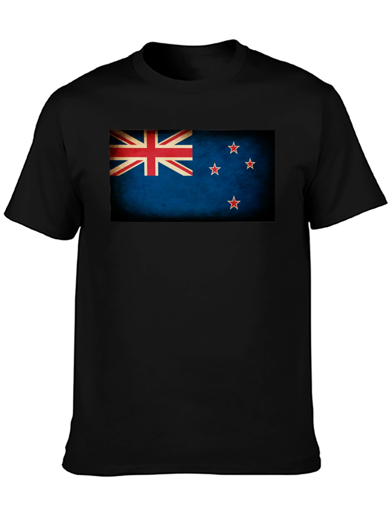 New Zealand Flag Graphic Black T-Shirt