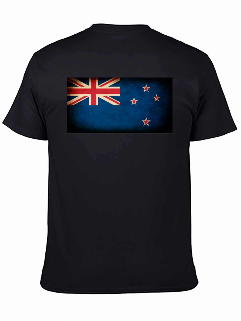 New Zealand Flag Graphic Black T-Shirt