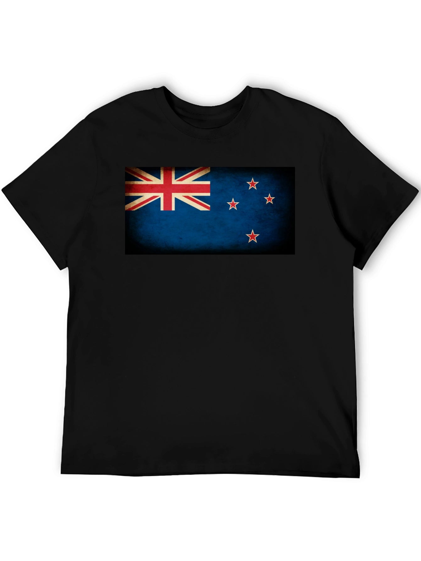 New Zealand Flag Graphic Black T-Shirt
