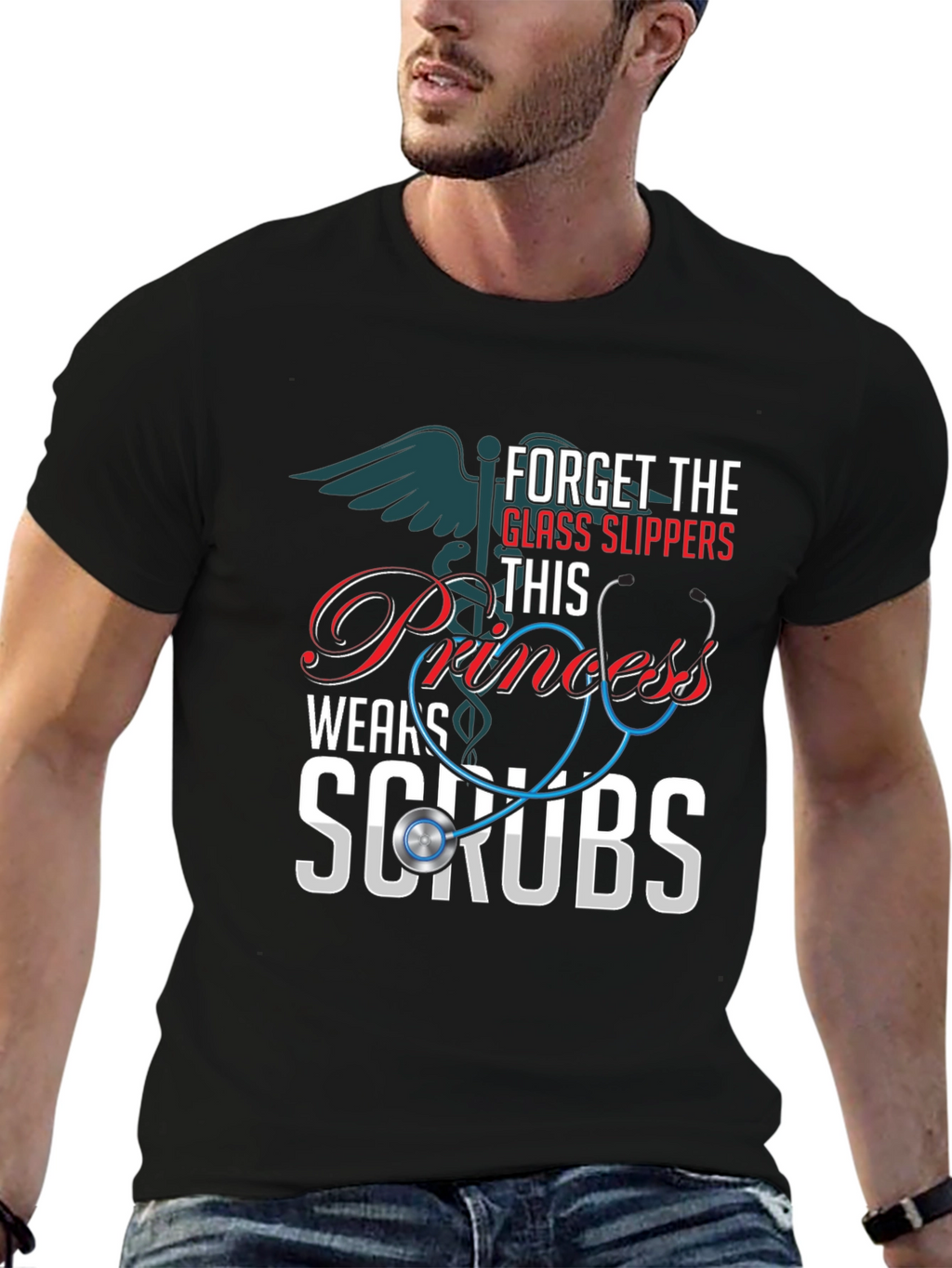 Princess Wears Scrubs T-Shirt: Nurse Apparel