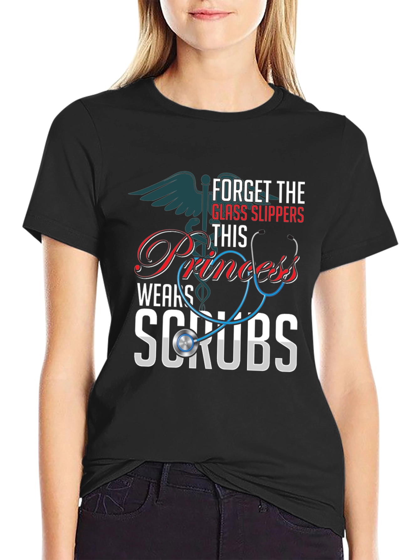 Princess Wears Scrubs T-Shirt: Nurse Apparel