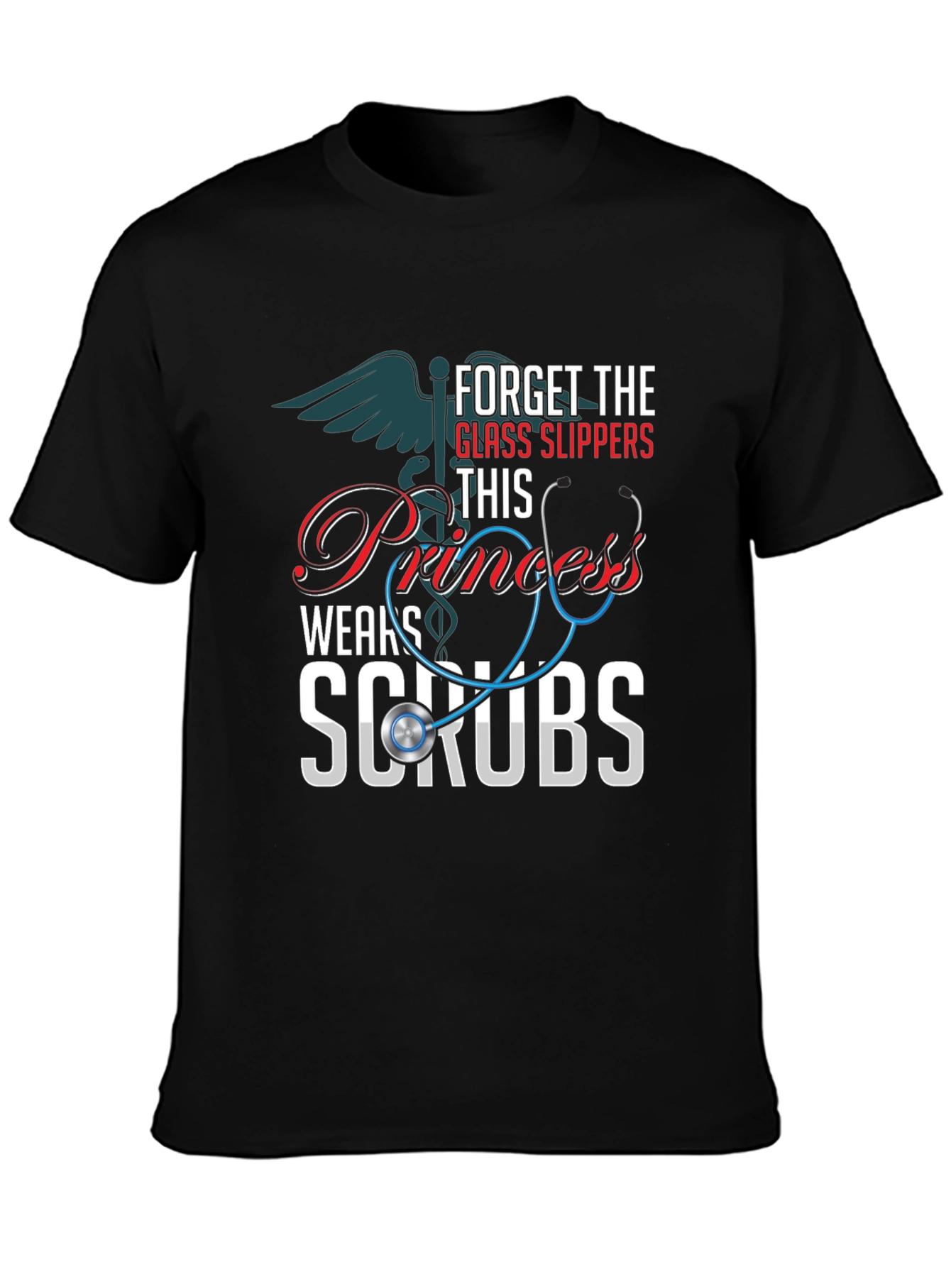 Princess Wears Scrubs T-Shirt: Nurse Apparel