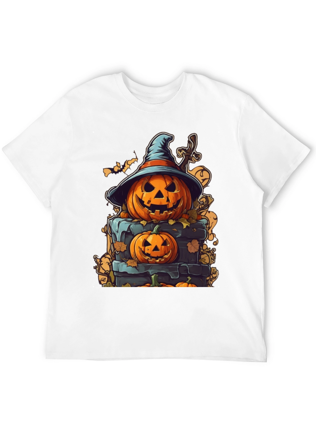 Spooky Halloween Pumpkin Stack Graphic Tee