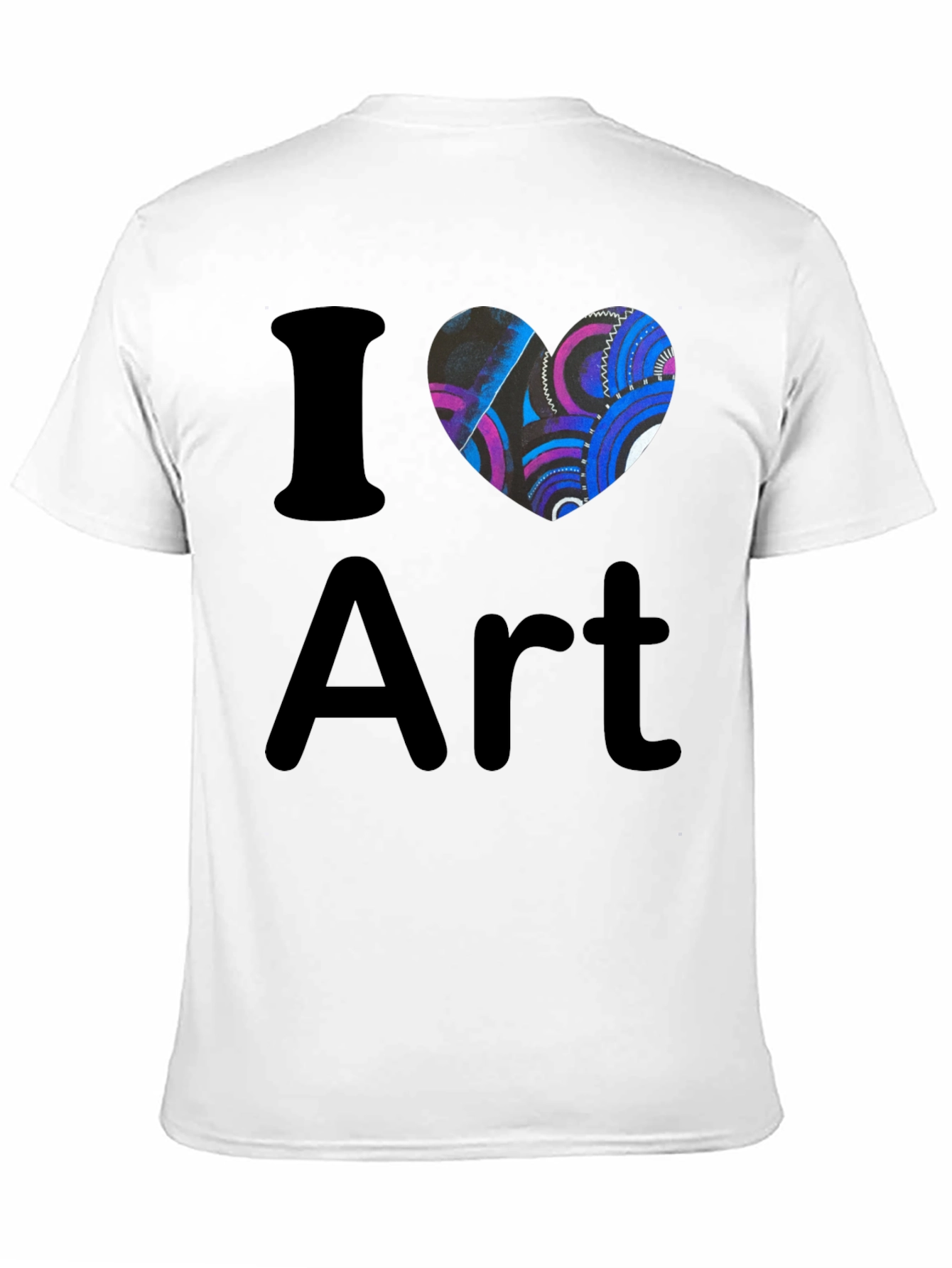 I Heart Art Black T-Shirt Artistic Graphic Tee
