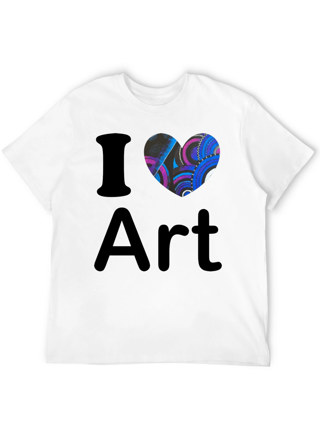 I Heart Art Black T-Shirt Artistic Graphic Tee