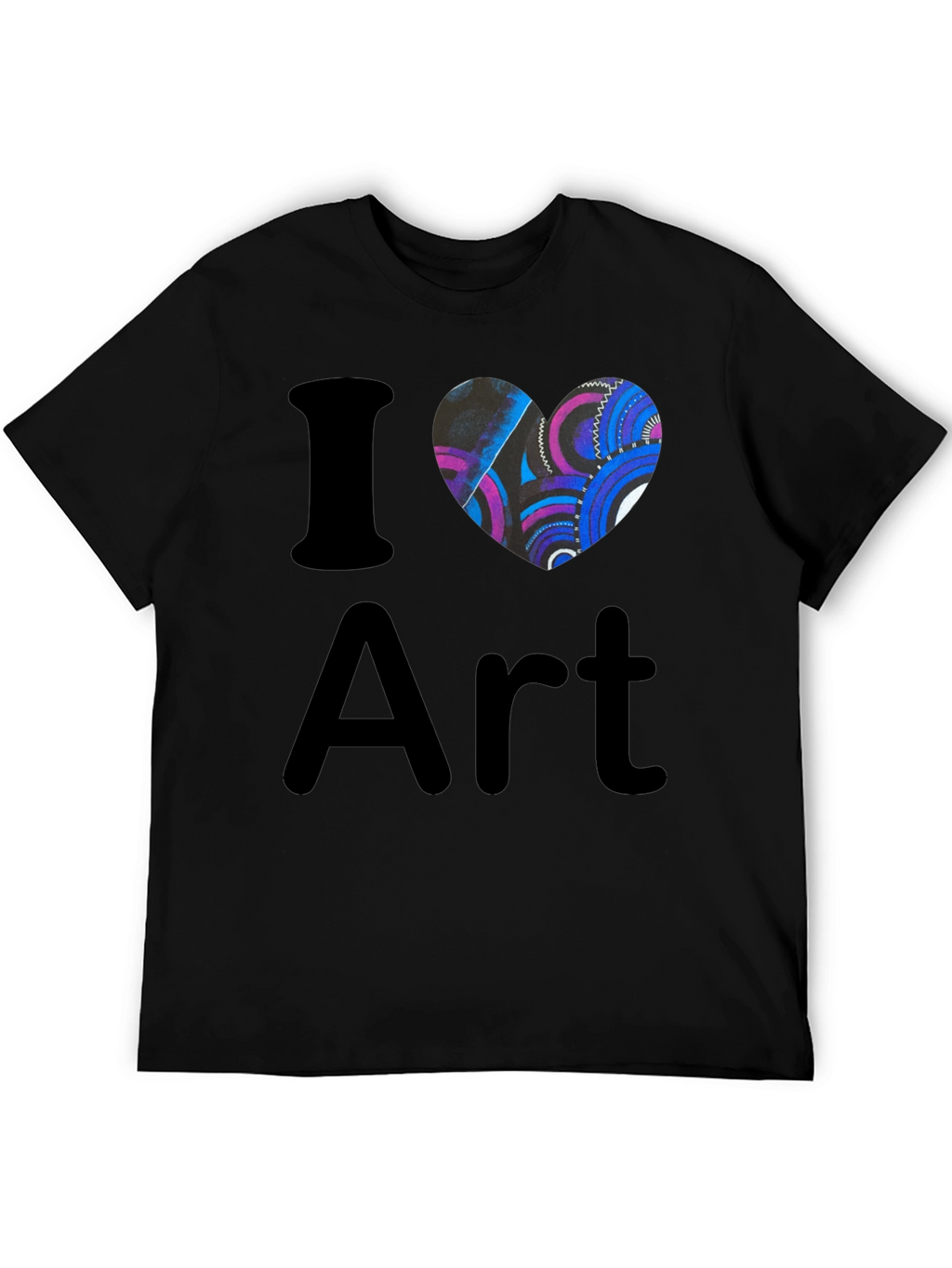 I Heart Art Black T-Shirt Artistic Graphic Tee