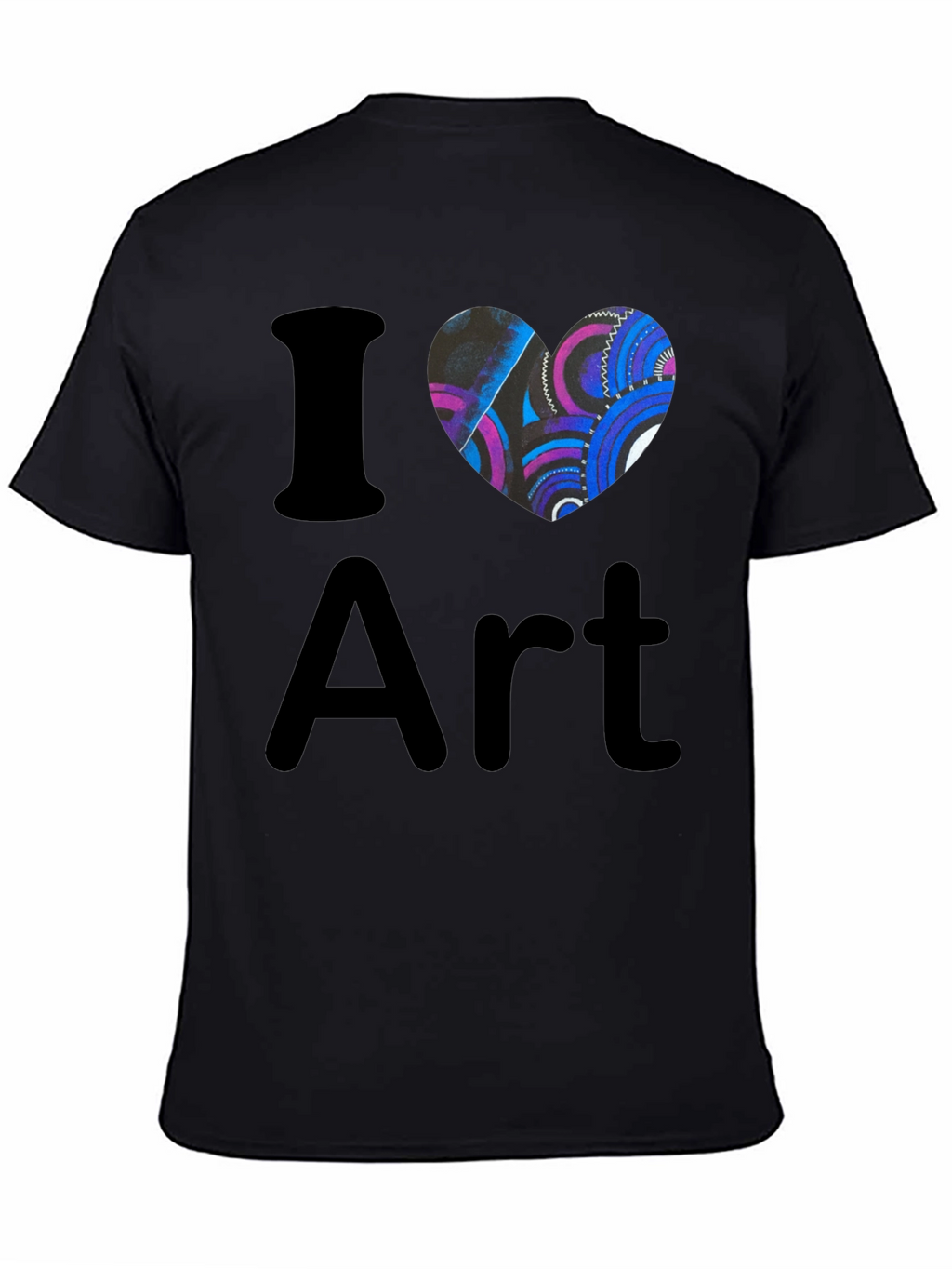 I Heart Art Black T-Shirt Artistic Graphic Tee