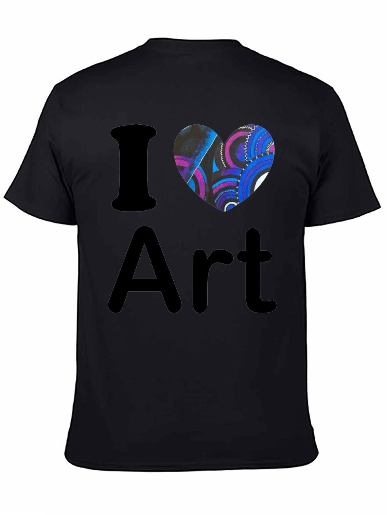 I Heart Art Black T-Shirt Artistic Graphic Tee