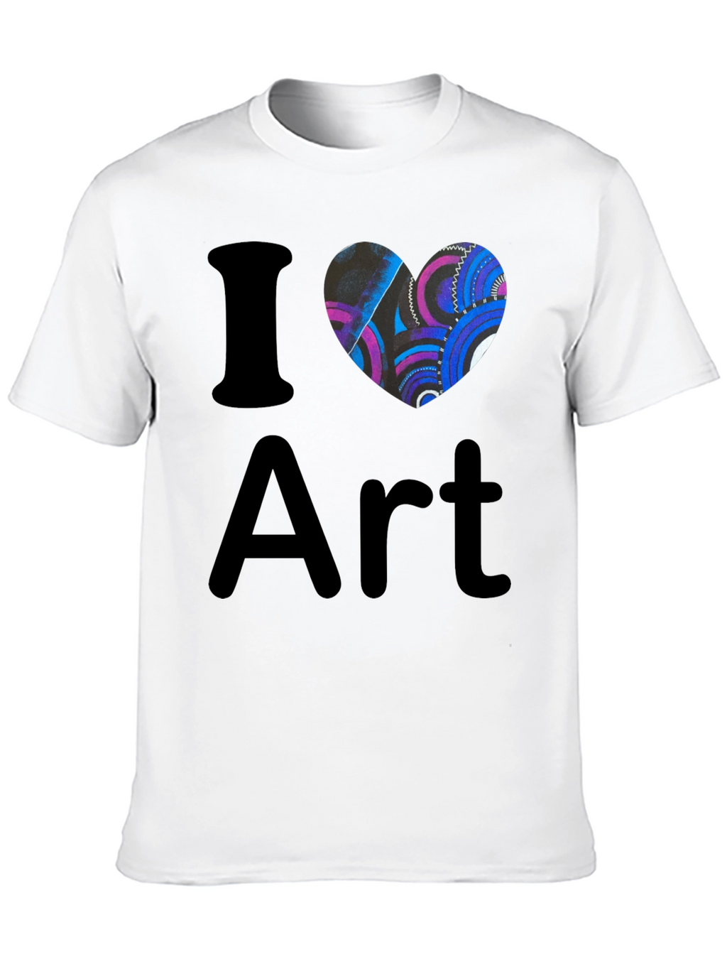 I Heart Art Black T-Shirt Artistic Graphic Tee