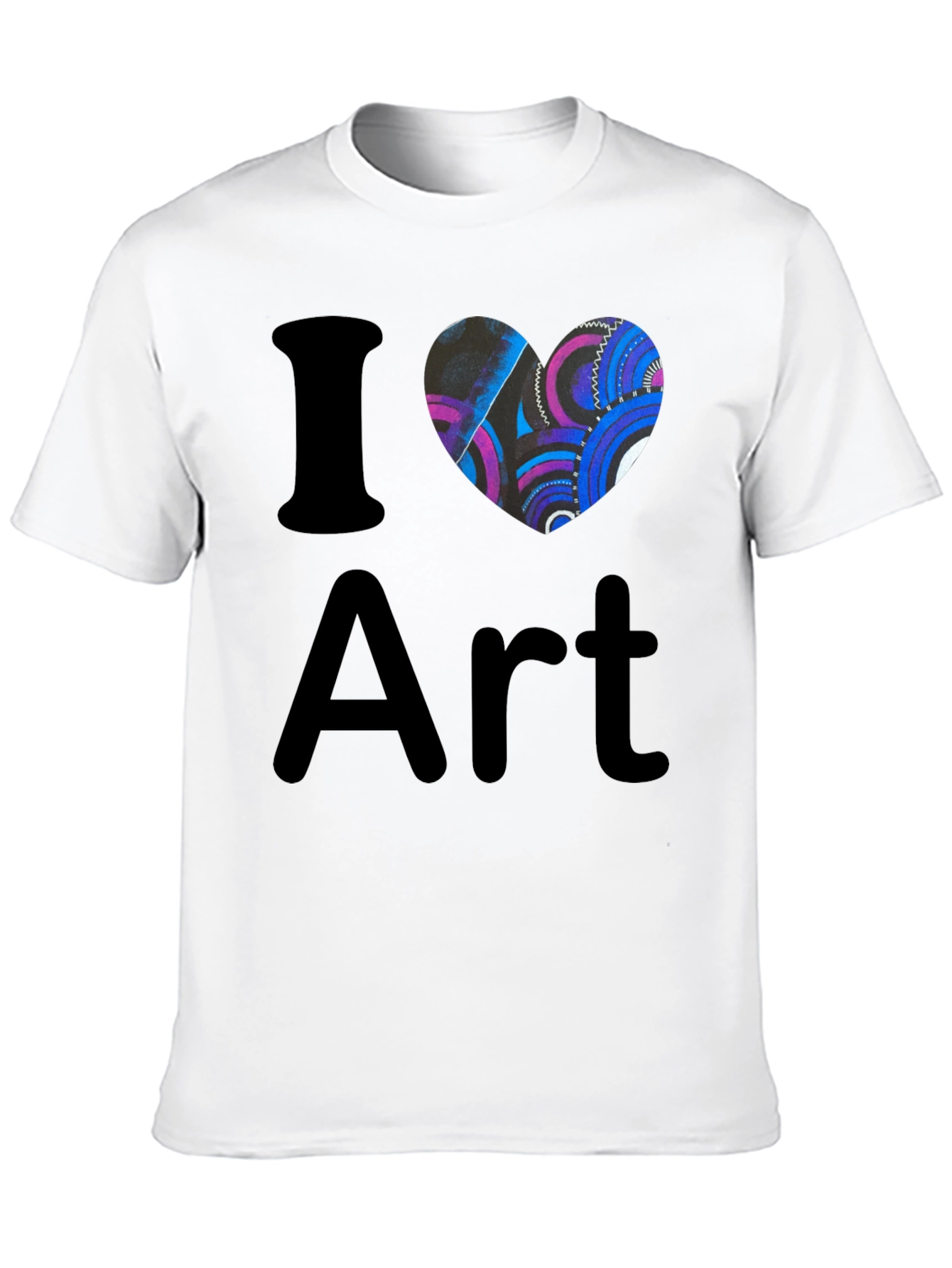 I Heart Art Black T-Shirt Artistic Graphic Tee