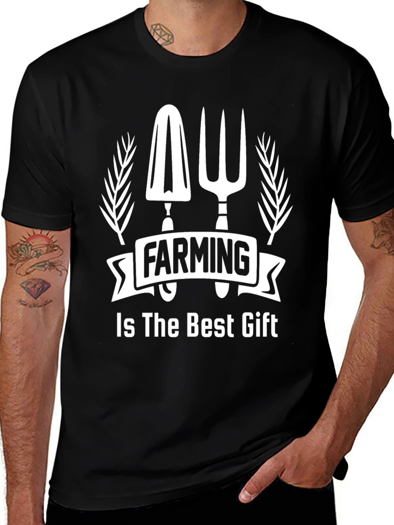 Farming Is The Best Gift Black T-Shirt