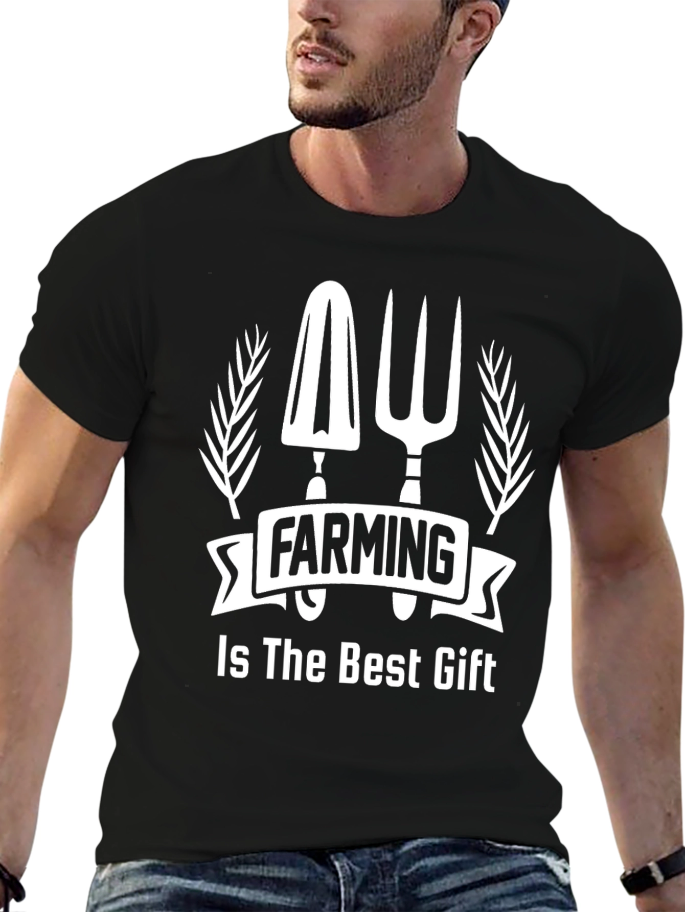Farming Is The Best Gift Black T-Shirt