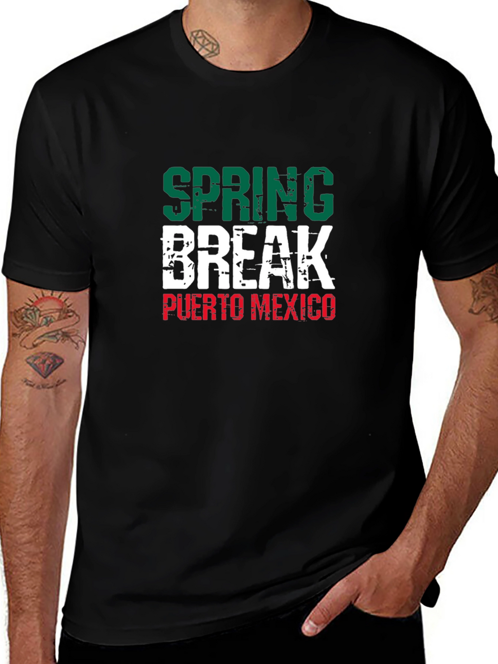 Spring Break Puerto Mexico Graphic T-Shirt