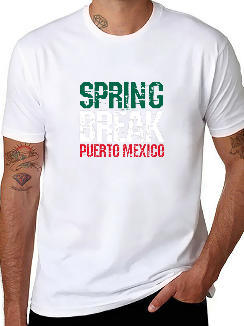 Spring Break Puerto Mexico Graphic T-Shirt