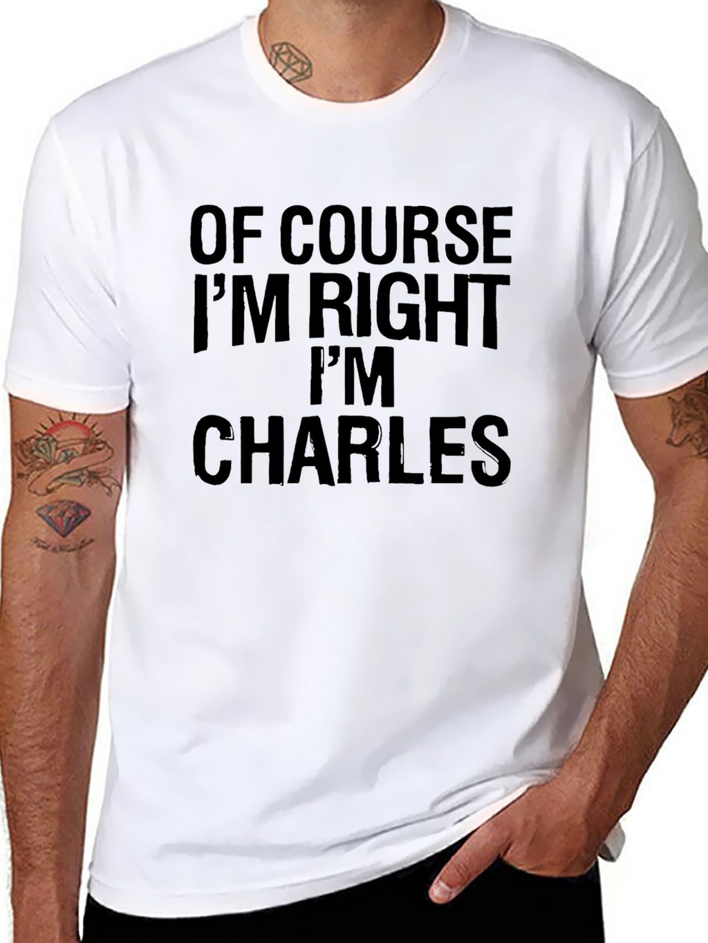 Of Course Im Right Im Charles - Funny T-Shirt