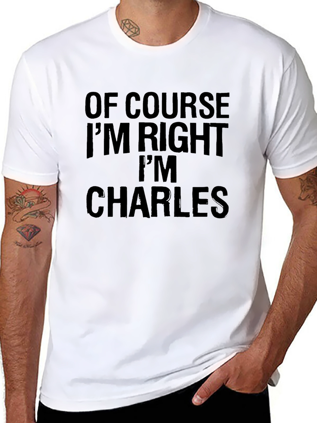 Of Course Im Right Im Charles - Funny T-Shirt