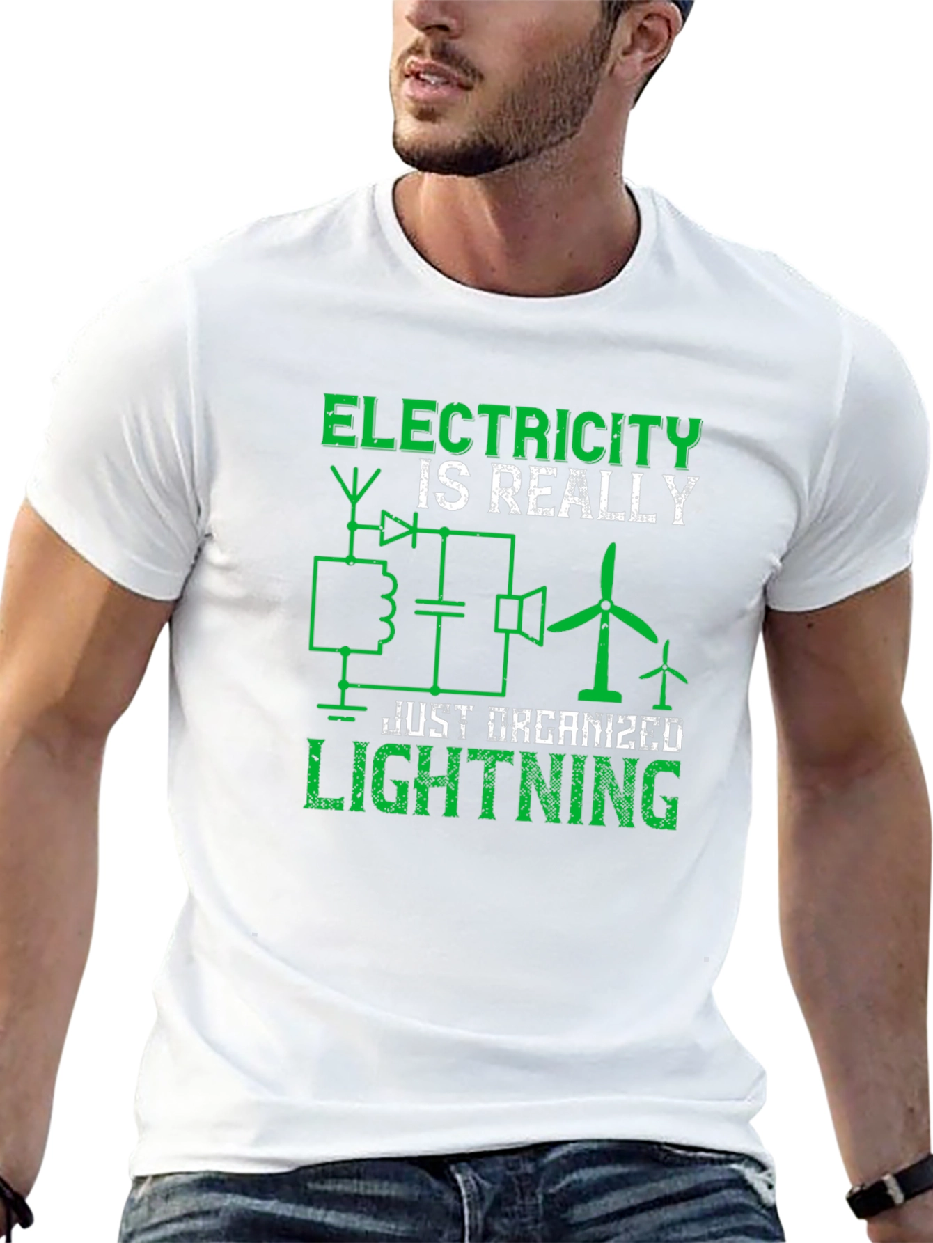 Electricity is Really Just Organized Lightning Graphic Tee