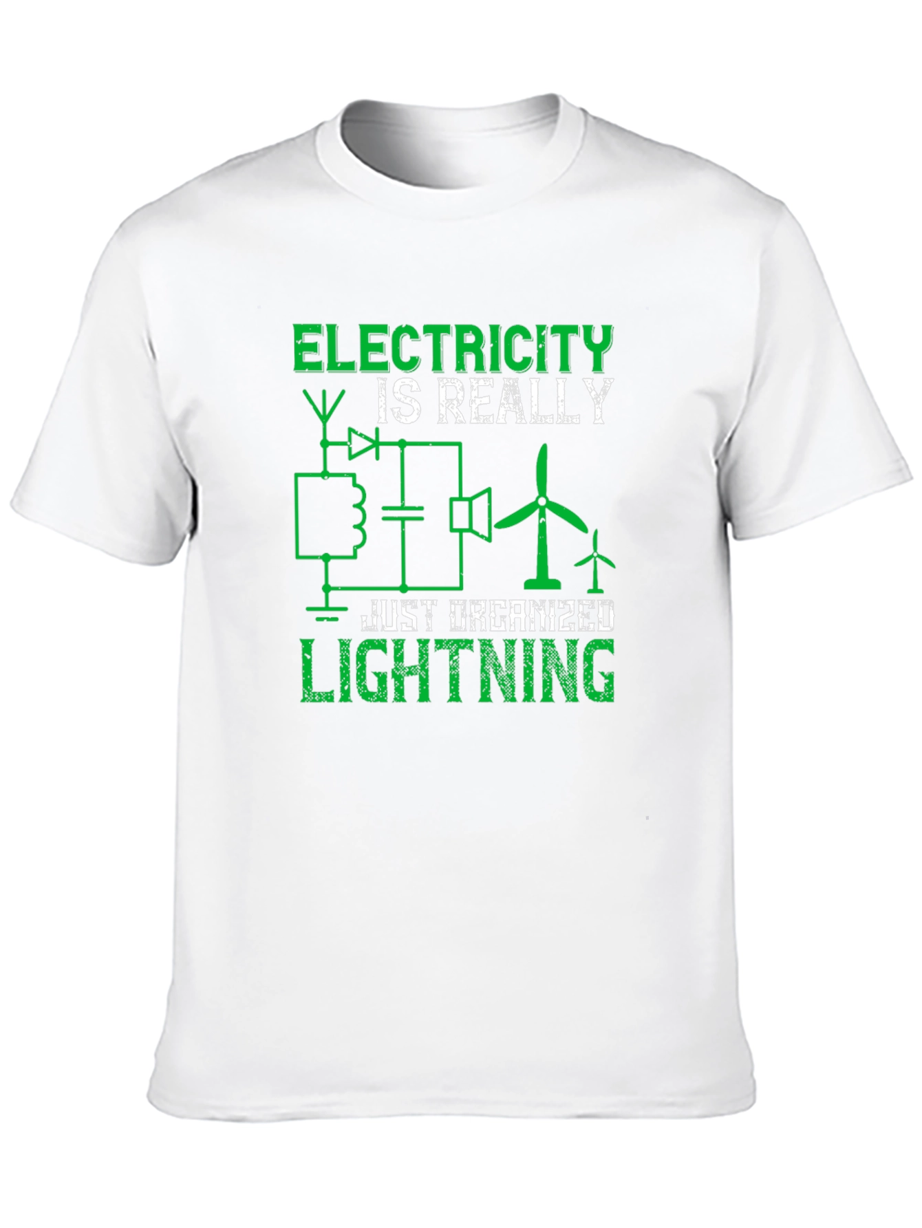 Electricity is Really Just Organized Lightning Graphic Tee