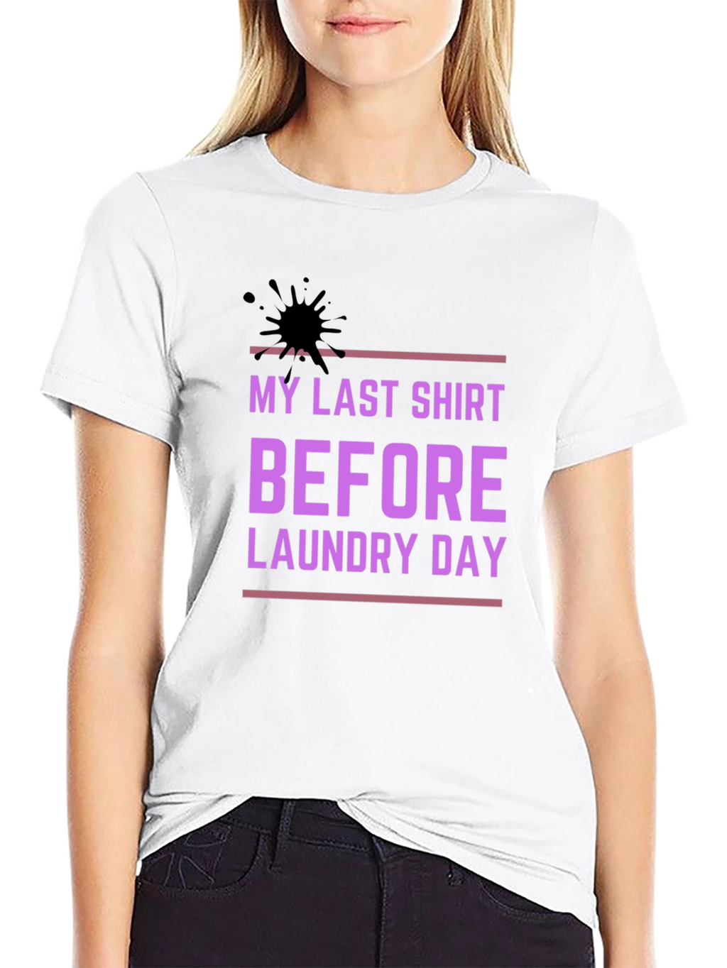 Funny Laundry Day T-Shirt - Stylish Black Cotton Tee