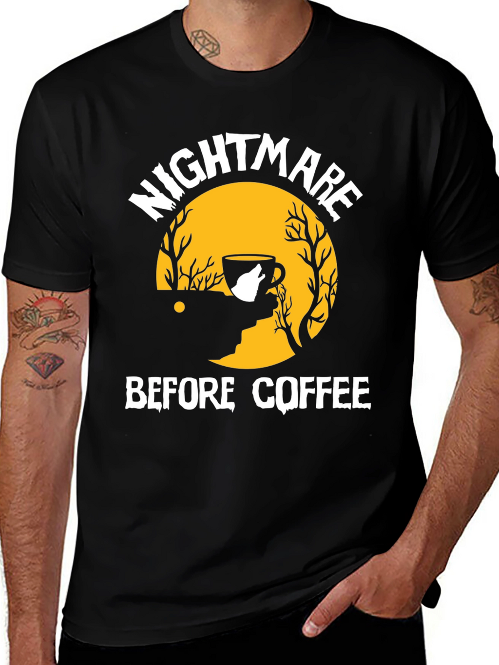Nightmare Before Coffee Graphic T-Shirt