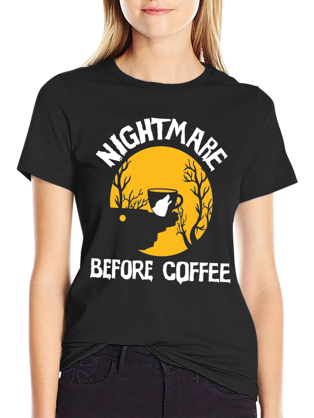 Nightmare Before Coffee Graphic T-Shirt