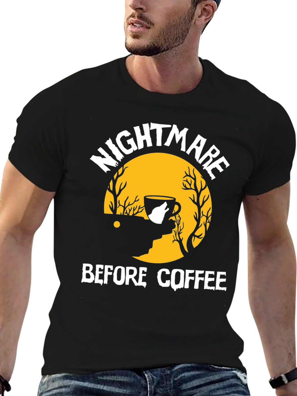 Nightmare Before Coffee Graphic T-Shirt