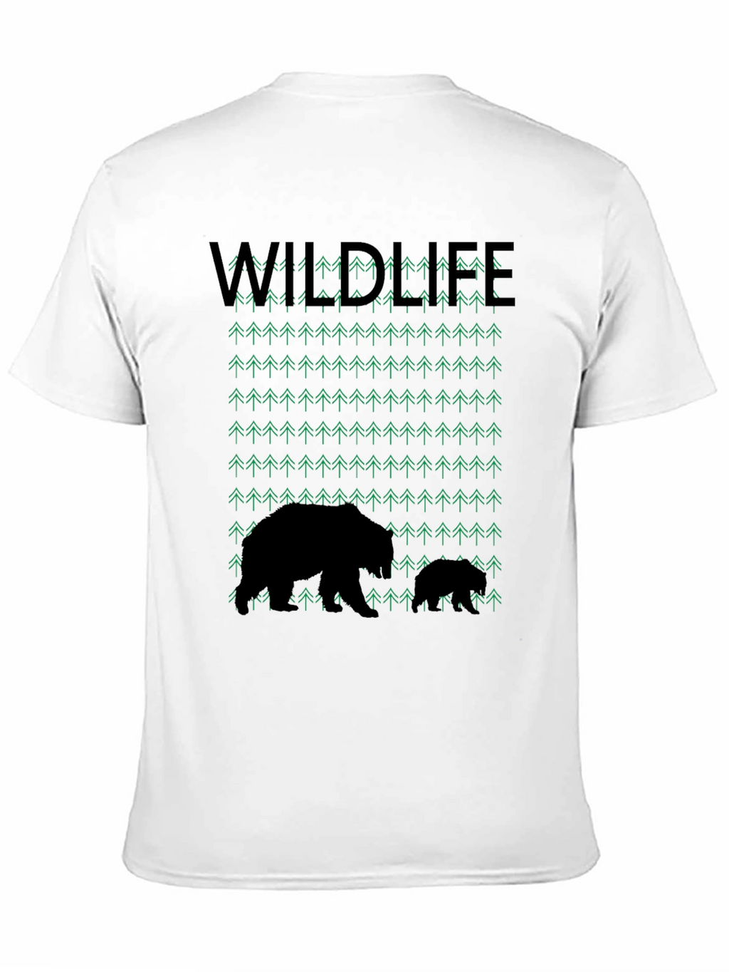Wildlife Bear & Trees Graphic T-Shirt