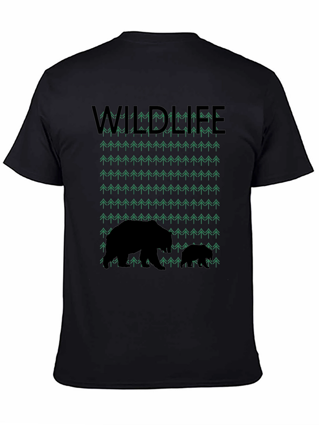 Wildlife Bear & Trees Graphic T-Shirt