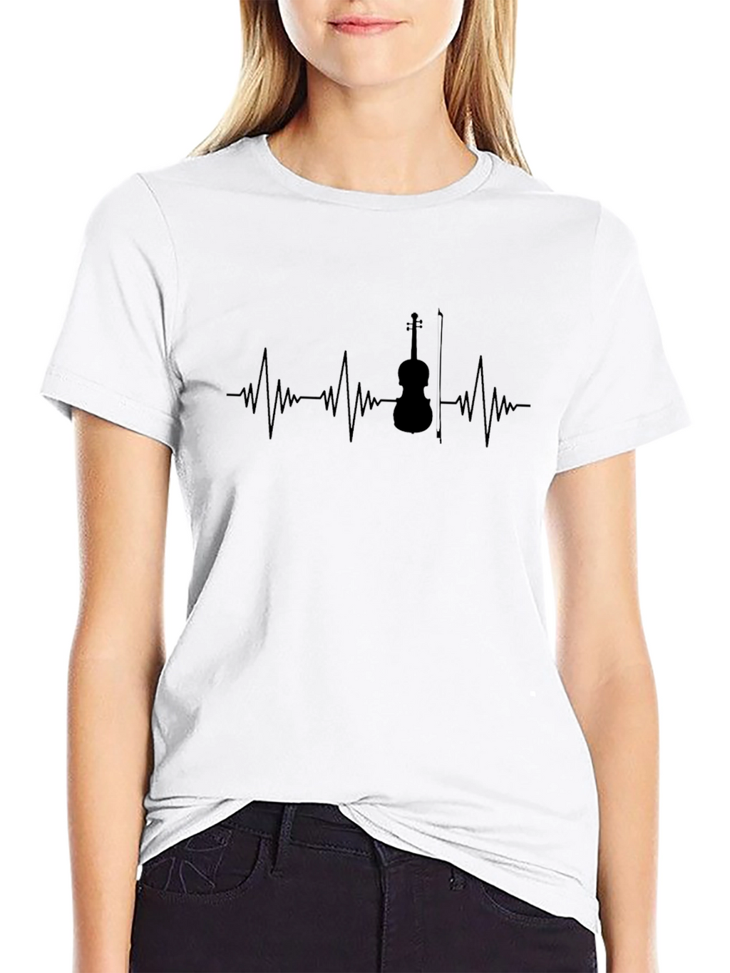 Violin Heartbeat T-Shirt - Musician Tee