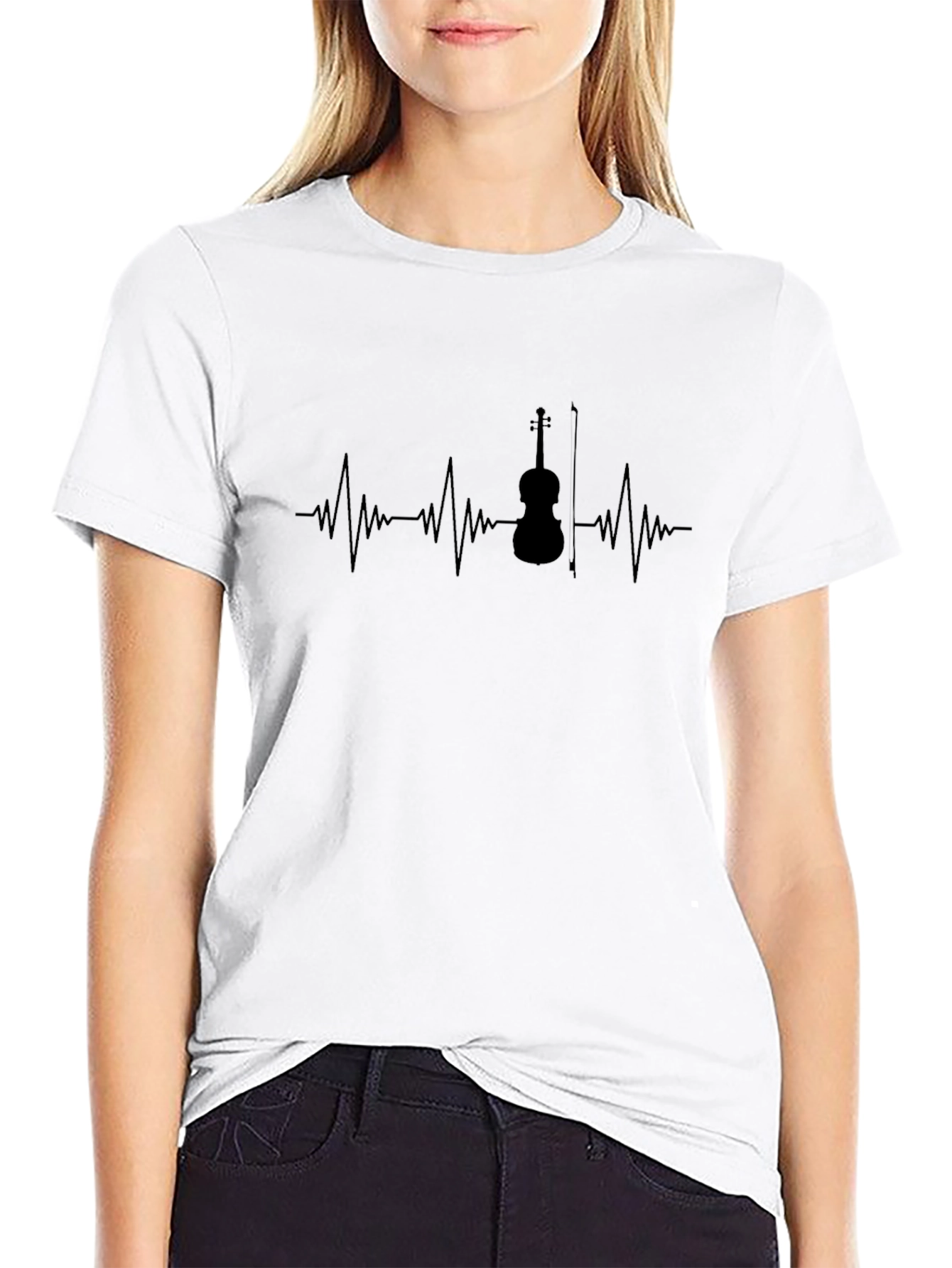 Violin Heartbeat T-Shirt - Musician Tee