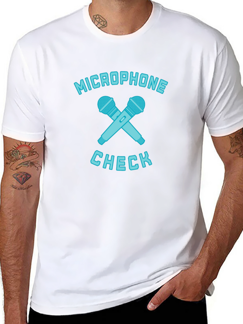 Microphone Check Graphic T-Shirt