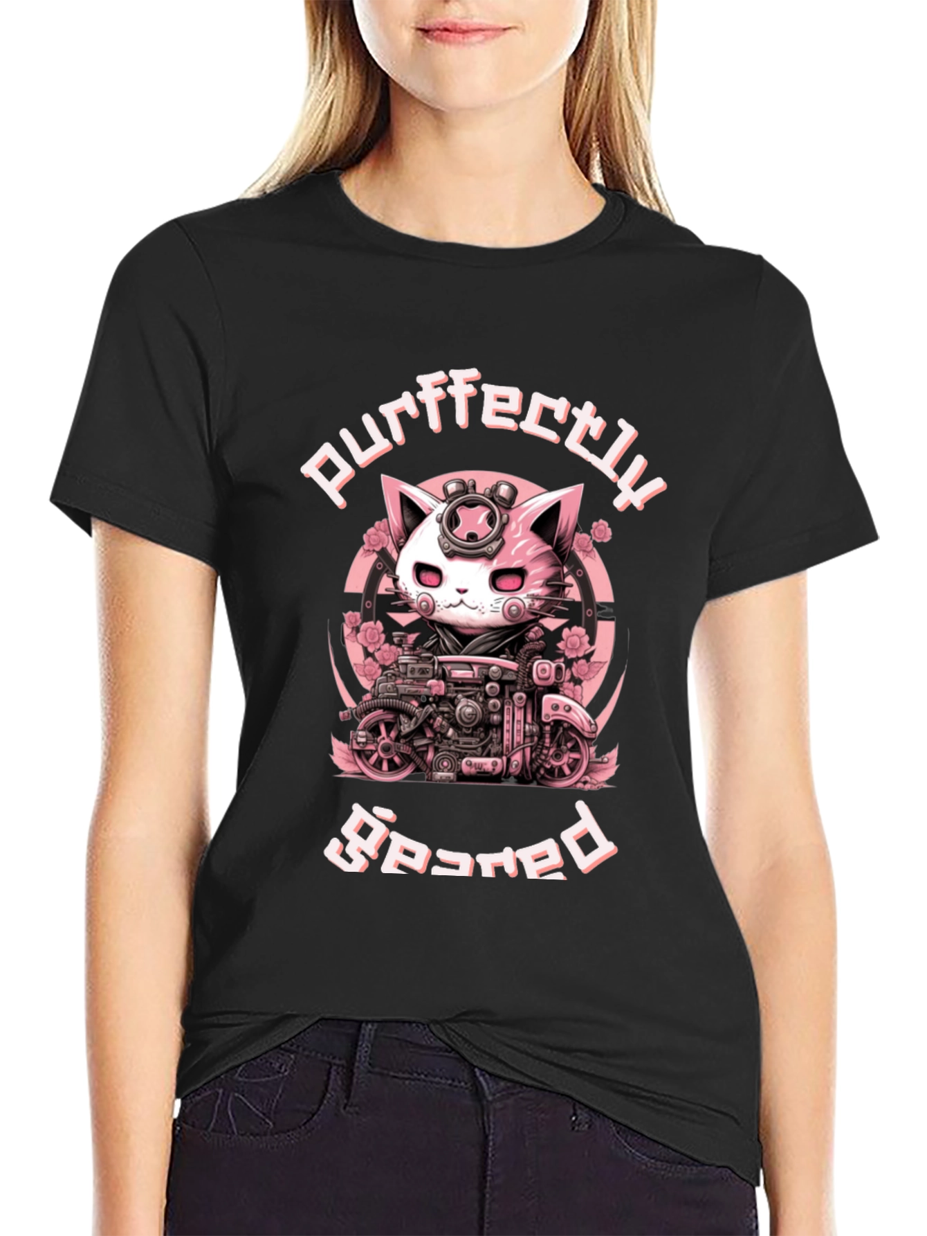 Purrfectly Geared Cat T-Shirt