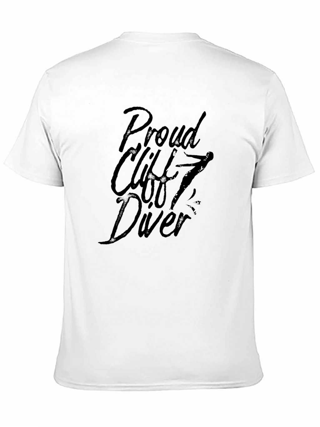 Proud Cliff Diver Graphic T-Shirt - Black