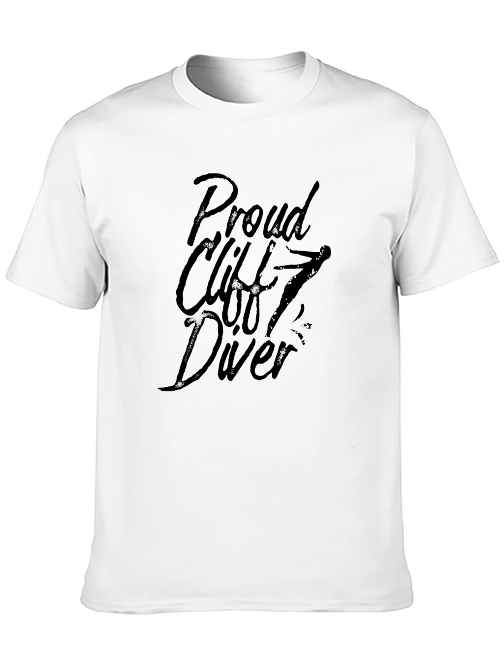 Proud Cliff Diver Graphic T-Shirt - Black