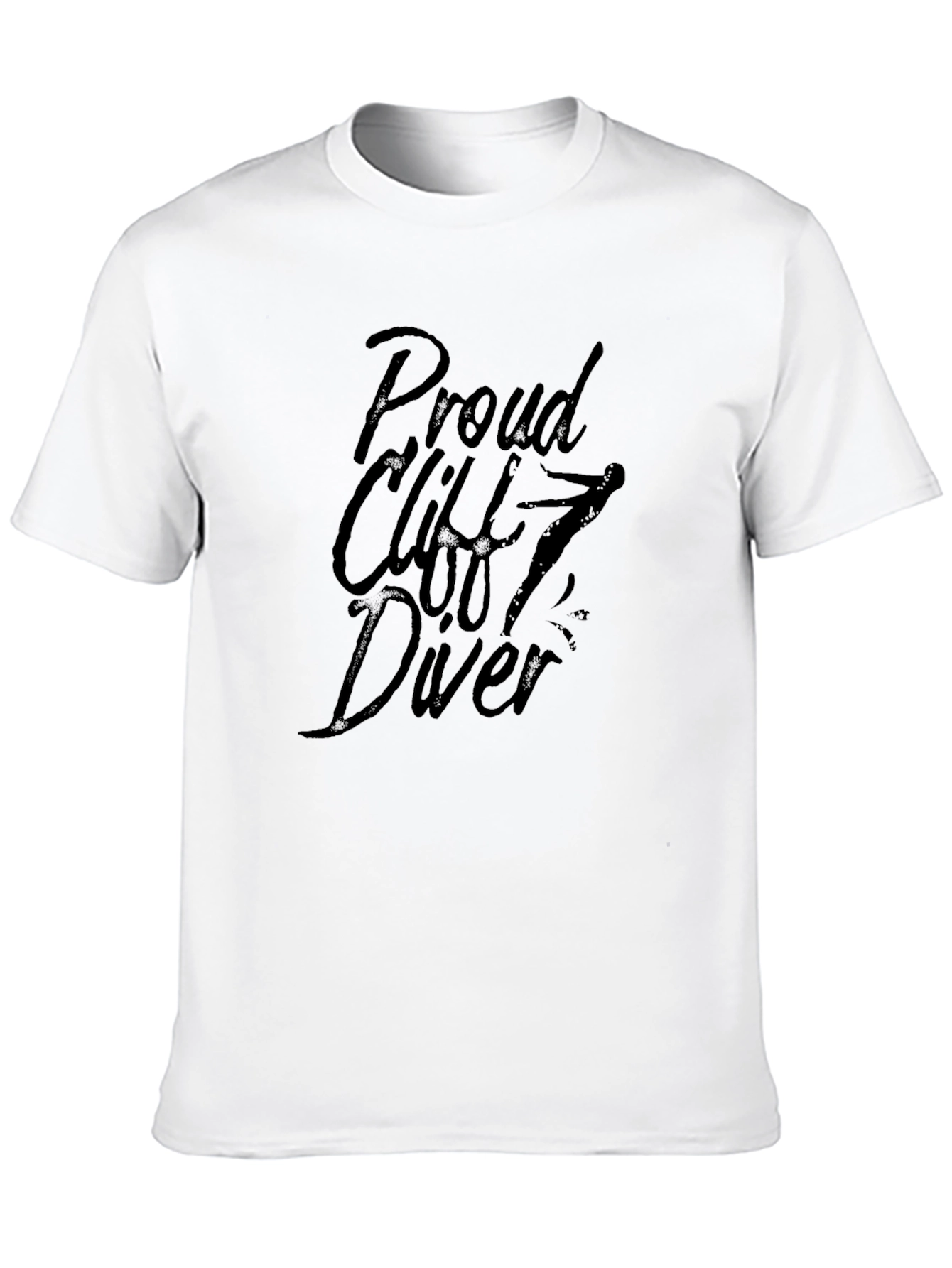 Proud Cliff Diver Graphic T-Shirt - Black