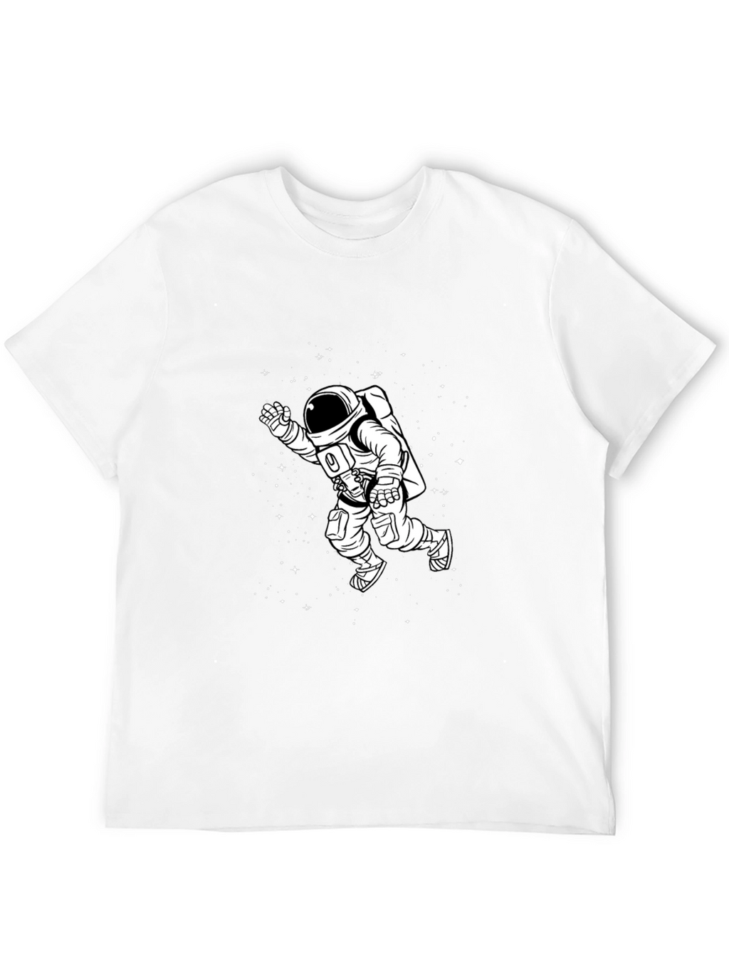Astronaut Graphic Tee - Black Cotton T-Shirt