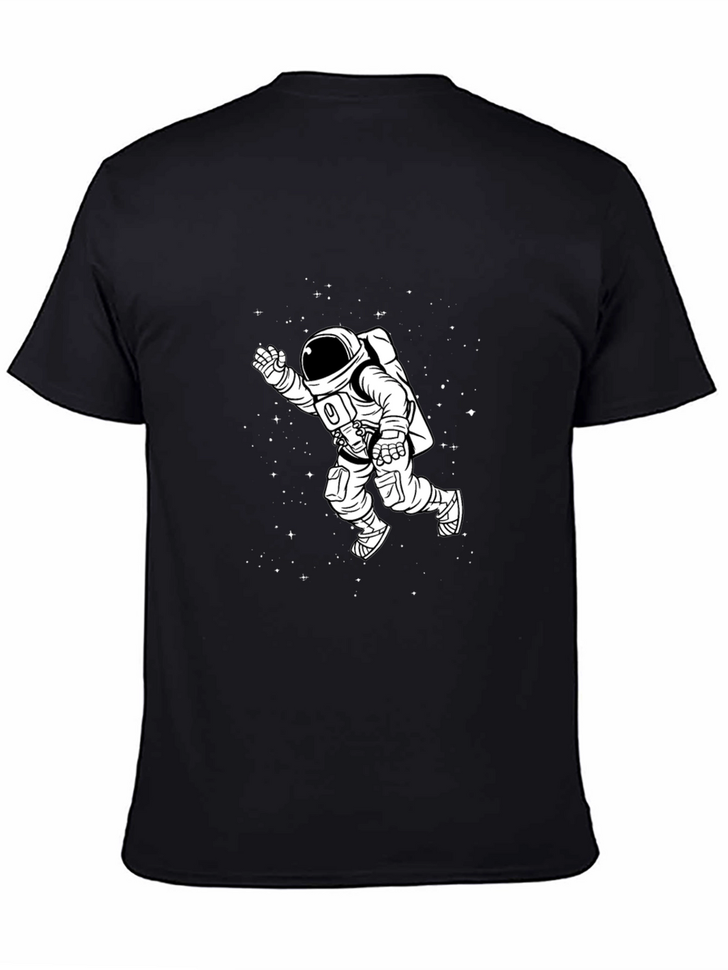 Astronaut Graphic Tee - Black Cotton T-Shirt