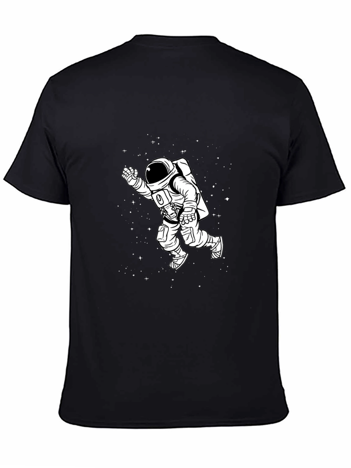Astronaut Graphic Tee - Black Cotton T-Shirt