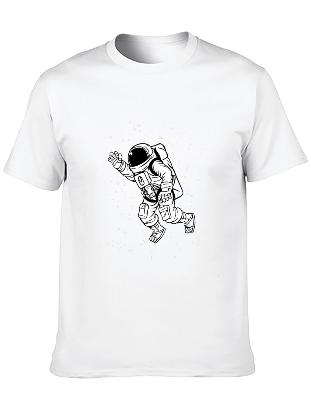 Astronaut Graphic Tee - Black Cotton T-Shirt
