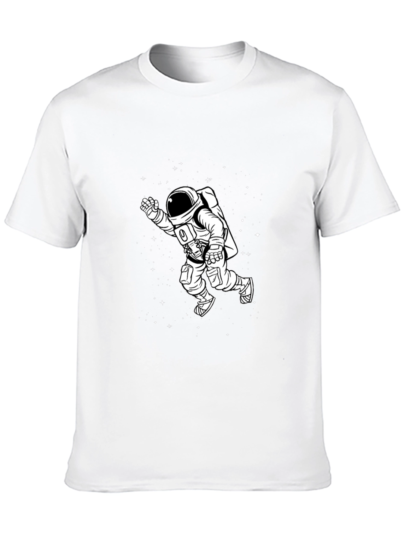 Astronaut Graphic Tee - Black Cotton T-Shirt