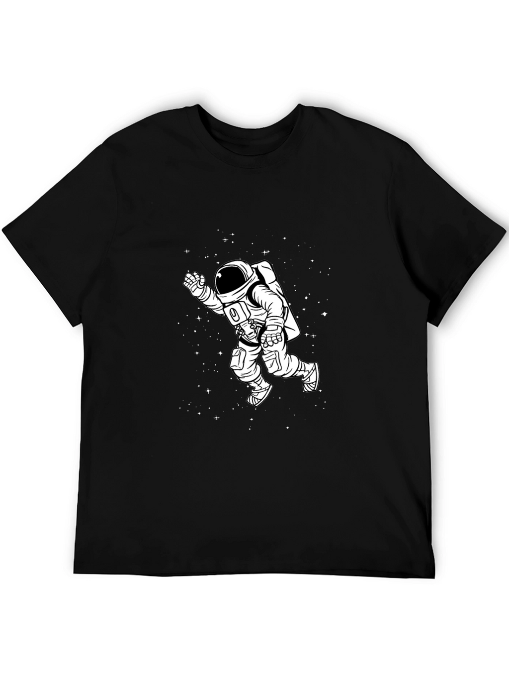 Astronaut Graphic Tee - Black Cotton T-Shirt