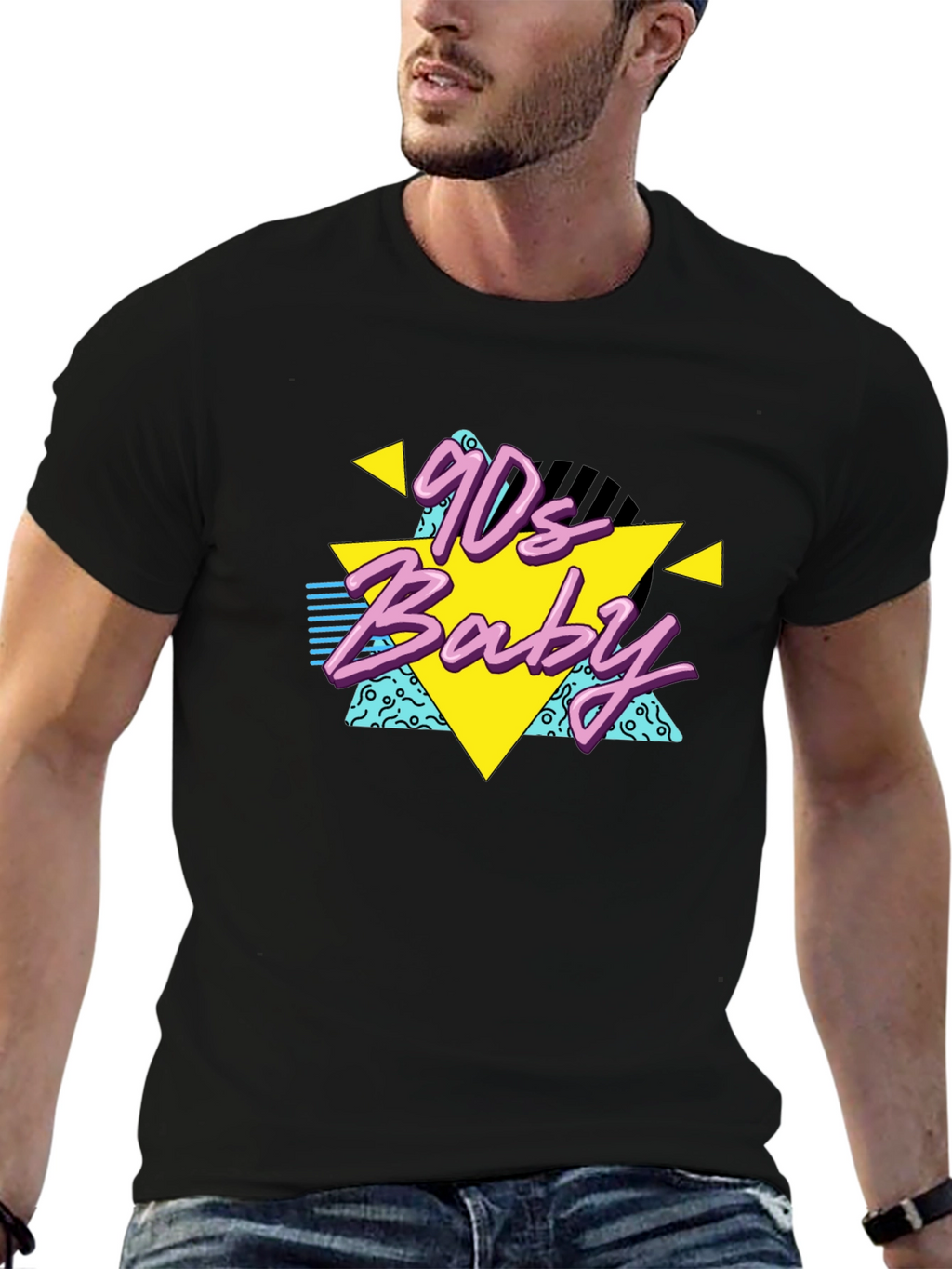 90s Baby Black T-Shirt Retro Style